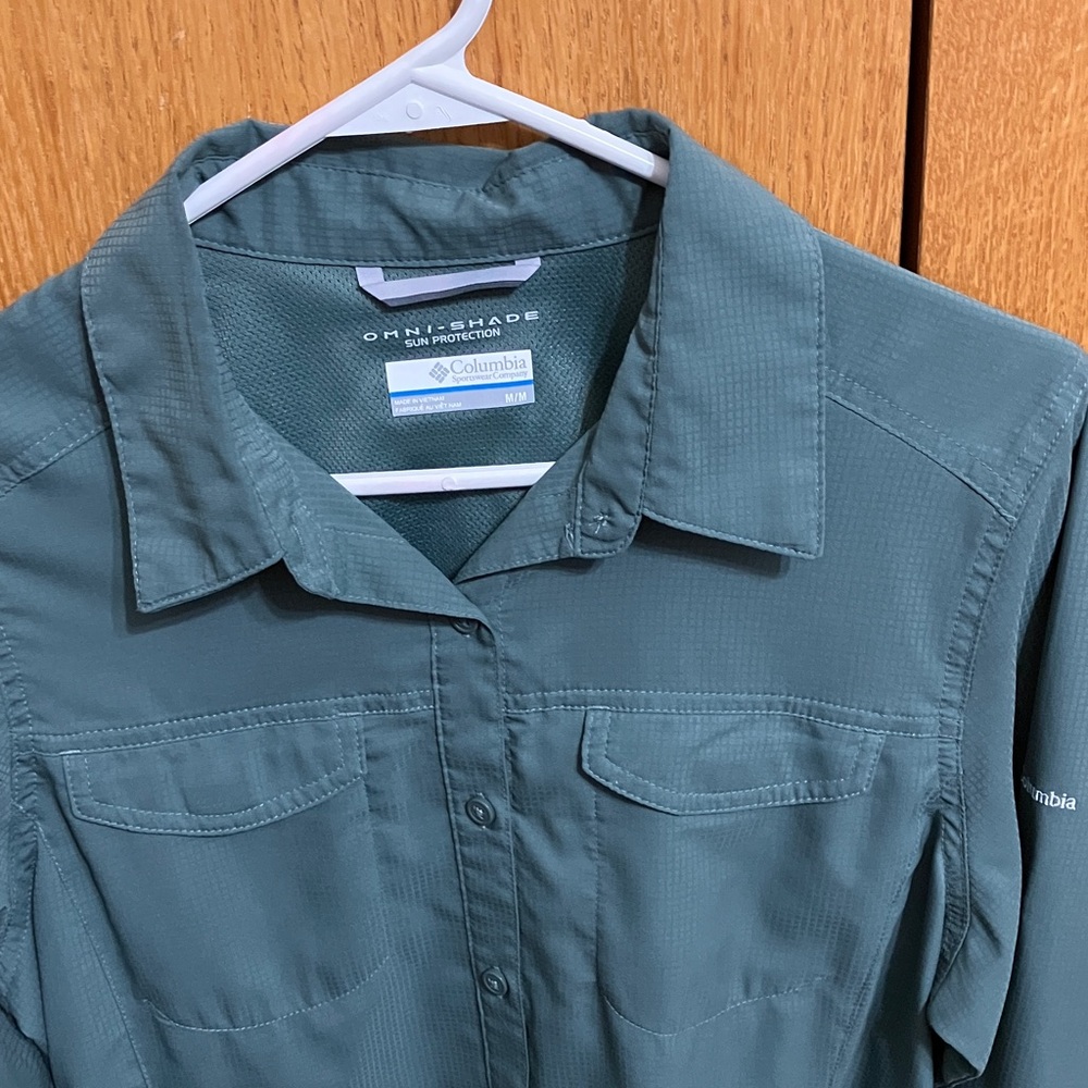 Columbia Silver Ridge Lite Omni-Shade Women’s Green Shirt Size Medium - Picture 3 of 4
